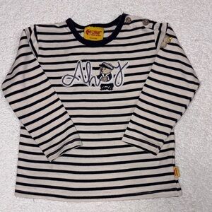 Steiff long sleeve ahoy teddy bear striped tee 86cm 18m